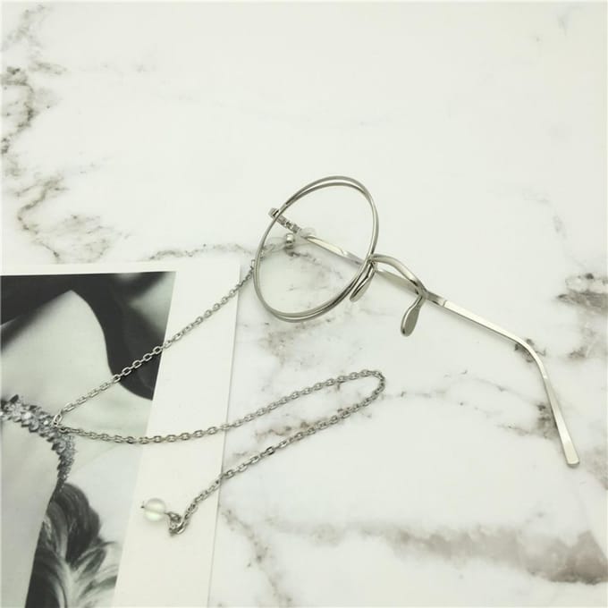 Steampunk Anime Monocle Bril Retro Britse Stijl Uniseks Bril voor Cosplay Mode Punk Accessoires black