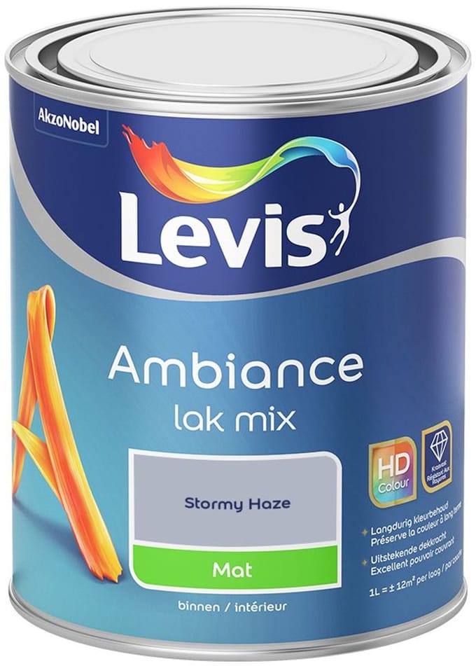 Levis - Ambiance Lak Mat Mix - Stormy Haze - Mengverf - 1 L
