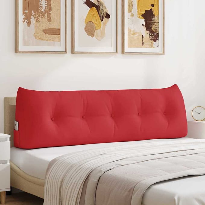 vidaXL - Rugkussen - Rood - 160 - x - 24 - x - 50 - cm - Stof