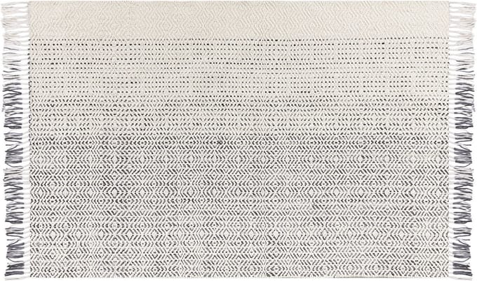 OMERLI - Shaggy tapijt - Wit - 140 x 200 cm - Wol