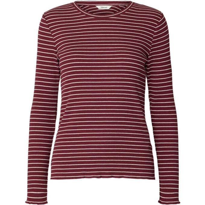 Slim fit shirt met lange mouwen van katoenmix model 'ANNA'