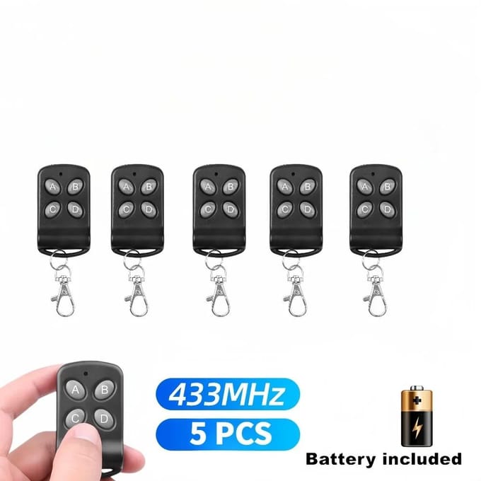 10/5 STUKS 433Mhz RF Garagedeur Afstandsbediening Duplicator 4 Sleutels Vaste Code Grabber Kloon Poort Sleutelhanger Commando Handzender perzik