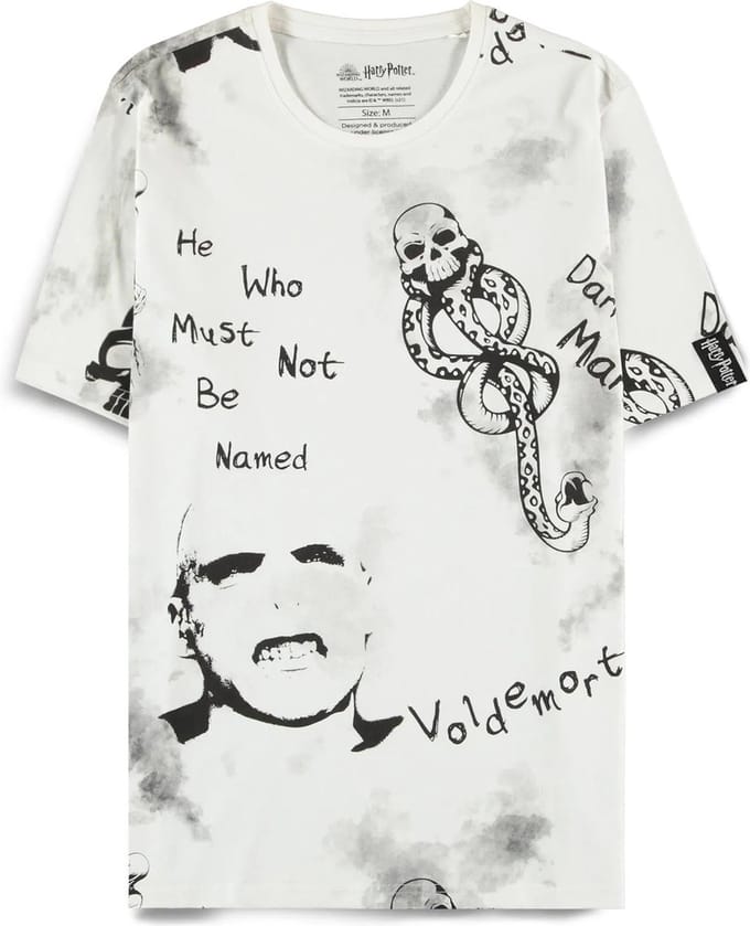 Harry Potter - He Who Must Not Be Named Heren T-shirt - L - Wit