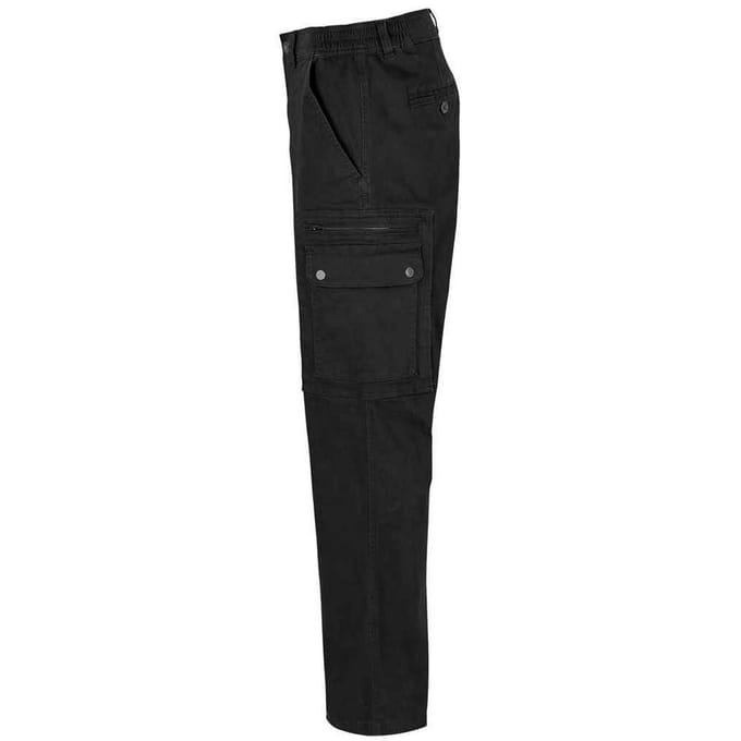 SOLS Heren Docker Stretch Cargo Broek (Zwart)