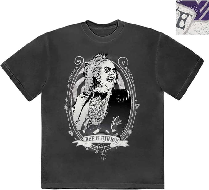 Beetlejuice - Beetle Frame Heren T-shirt - L - Zwart