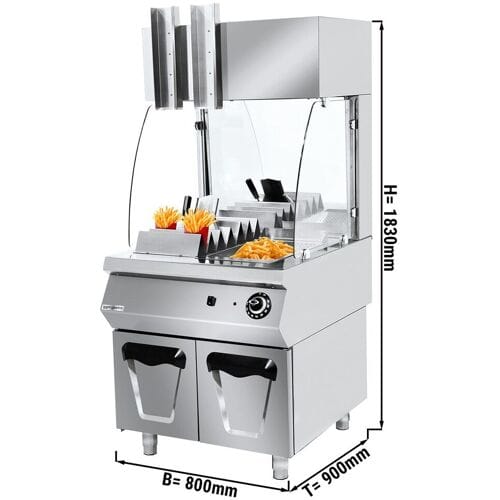 GGM Gastro Friteswarmer - 2,8kW - op onderkast zilver