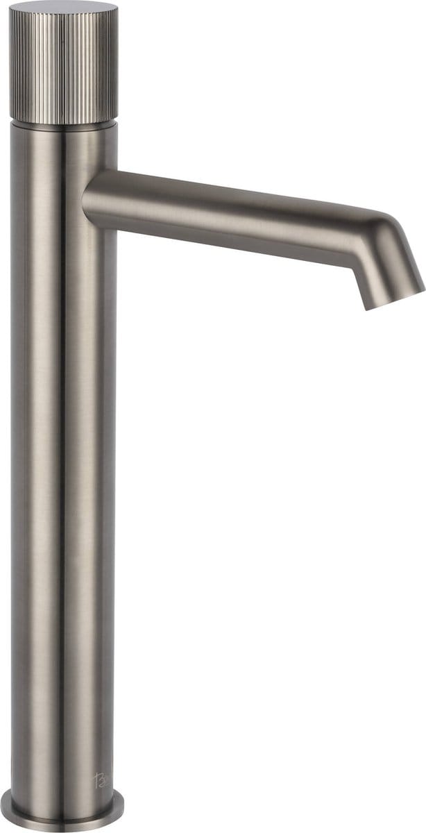Ben Engraved Line Wastafelkraan - 22 cm Hoge uitloop - Geborsteld Zwart