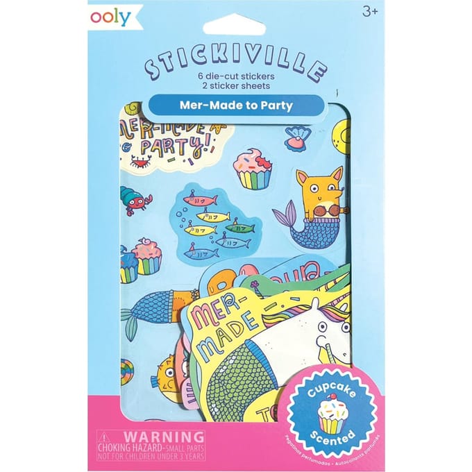 Ooly - Stickiville Stickers: Mermade To Party - Scented (2 Sheets & 6 Die-Cut)