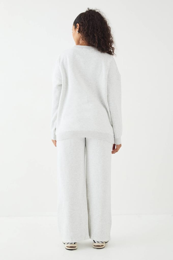 Dames Tall DSGN Studio Applique Rechte Pijp Jogger | Asgrijs | Maat: Medium
