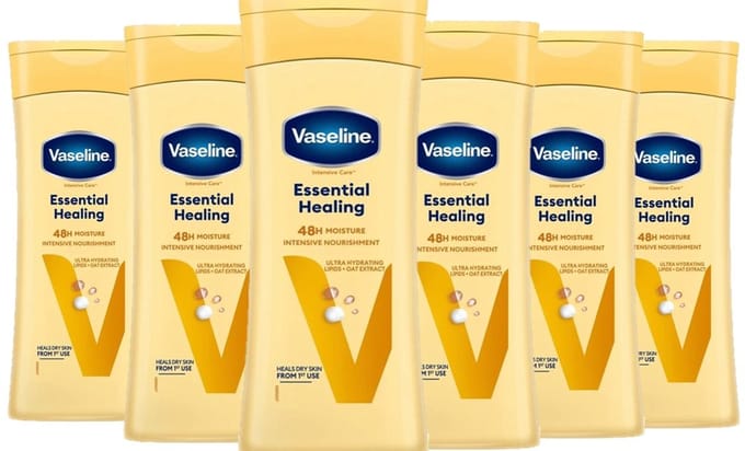 Vaseline Bodylotion Essential Healing - 6 x 400 ml - Voordeelverpakking