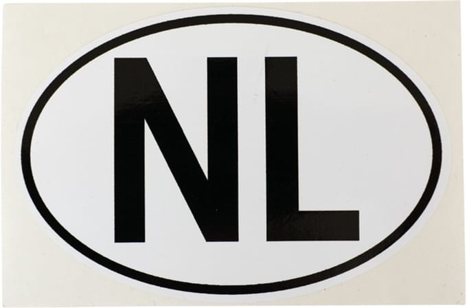 Sticker NL - zeflklevend - 85x58 mm