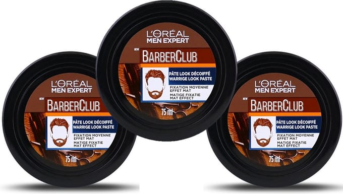 L'Oréal Paris Men Expert Barber Club - Warrige Look Pasta - 3 x 75ml