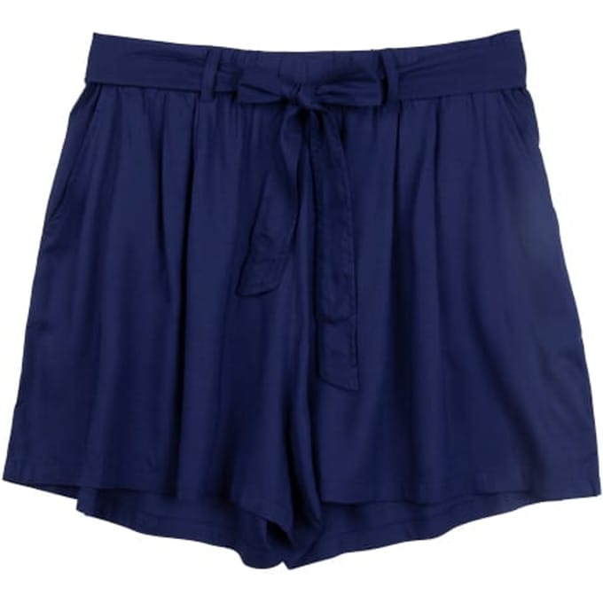 French Connection Drapey Tie Short Dk Navy Größe: 10 | Kurze Sporthosen Outlet | Damen | Blau