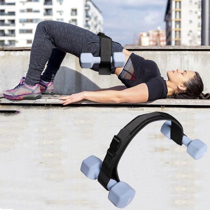 Hip Thrust Riem Pad voor Dumbbells Kettlebells Gewichtstraining Squats Lunges Glute Bridges Dips Thuis Gym Workout Accessoires black