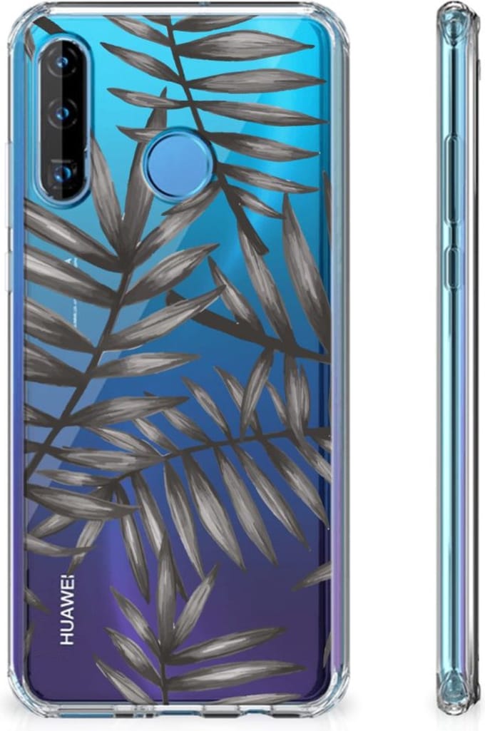Huawei P30 Lite Case Leaves Grey