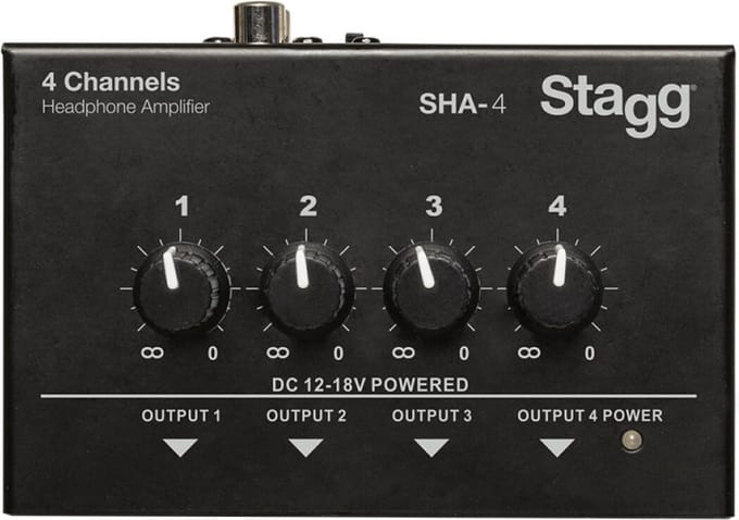 Stagg SHA-4 Stereo Hoofdtelefoonversterker 4-Kanaals