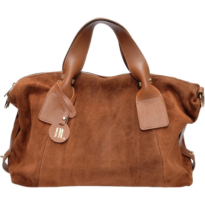 Anna Luchini Brown Rundleer Tas