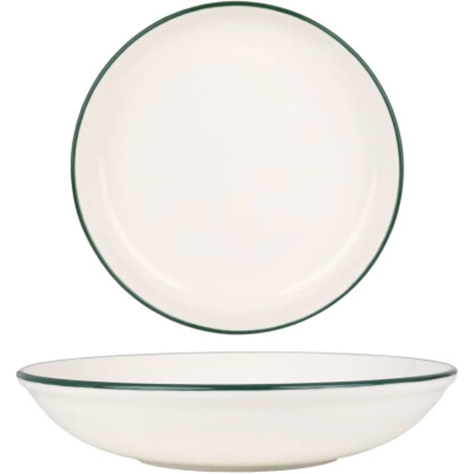 Rinart Diepbord - Green Edge - Porselein - 25 cm (1300cc) - set van 6