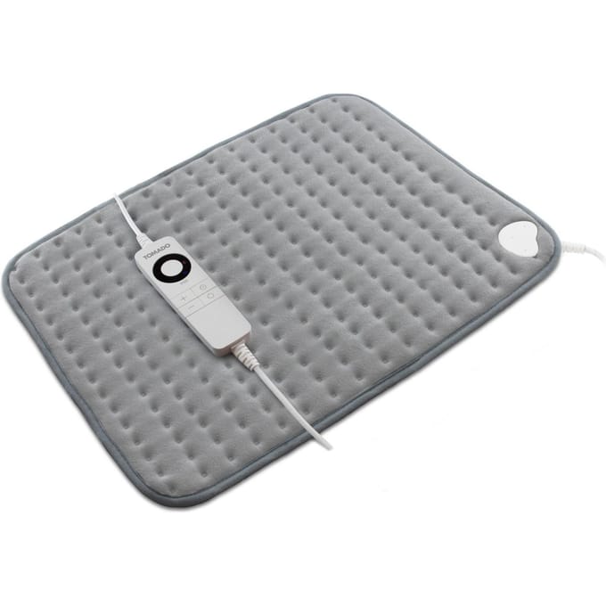 Tomado THP0602G - Elektrisch warmtekussen - 40 x 60 cm - XL formaat - Automatische uitschakeling - Grijs