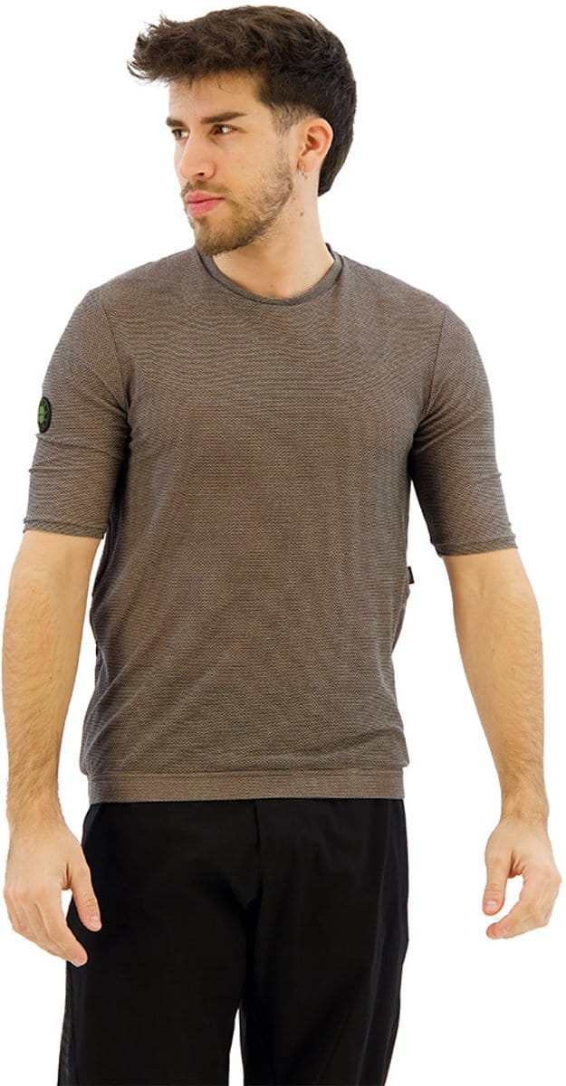 Santini Stone Slim Fit Tech T-shirt Met Korte Mouwen Groen XL Man