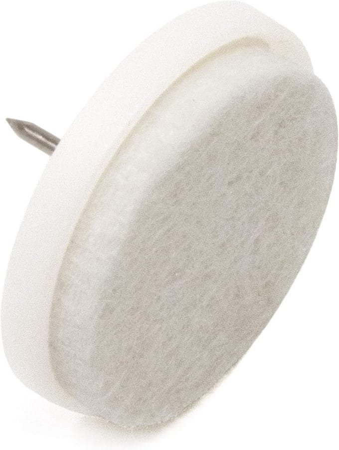 Ronde Viltglijders met Spijker voor Meubels Wit 35 mm