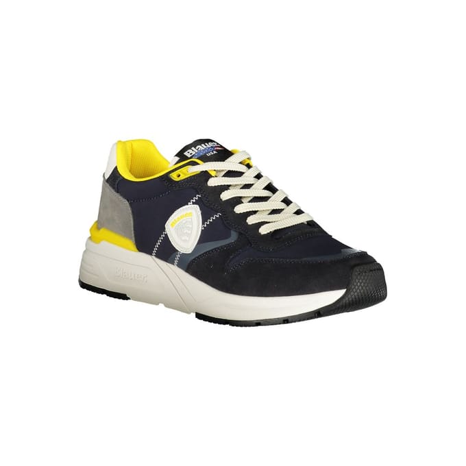 Blauer Blau Polyesteren Heren Sneaker