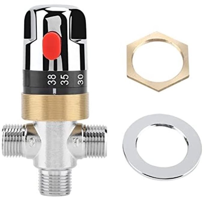 Allecto - Massief messing thermostatische mengkraan - Thermostaat