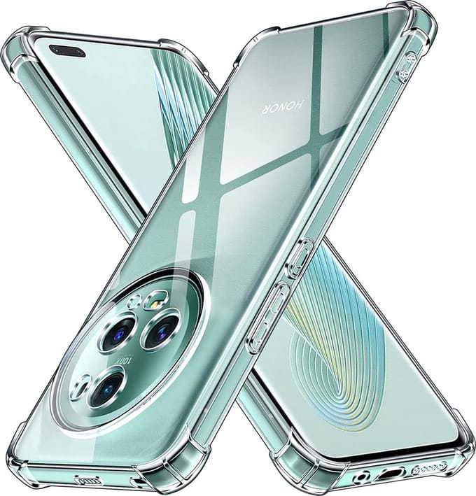 Hoesje geschikt voor HONOR Magic5 Pro - Techsuit Shockproof Silicone Back Cover - Transparant