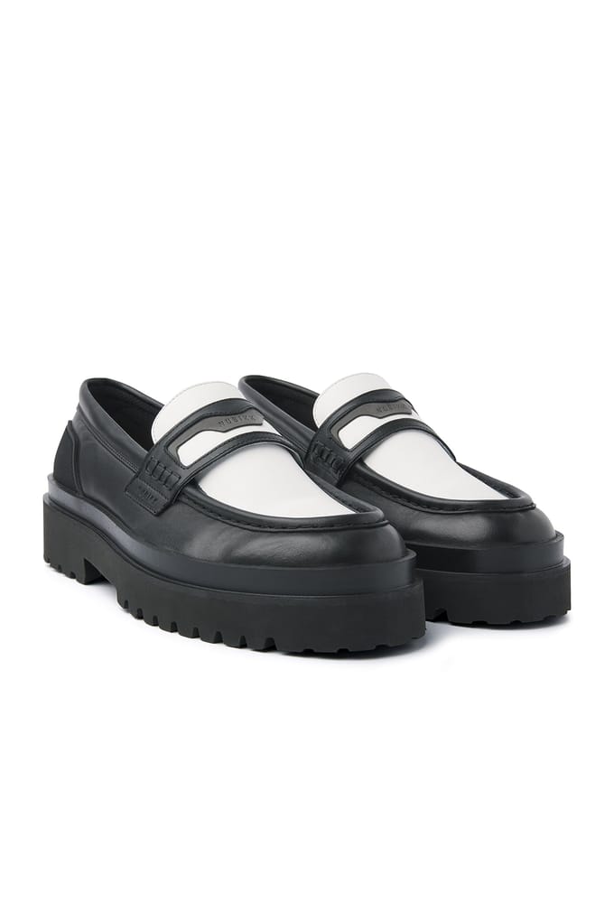 Nubikk Ethan Gatsby Black Leather-white Größe: 41 | Loafer Outlet | Herren | Schwarz
