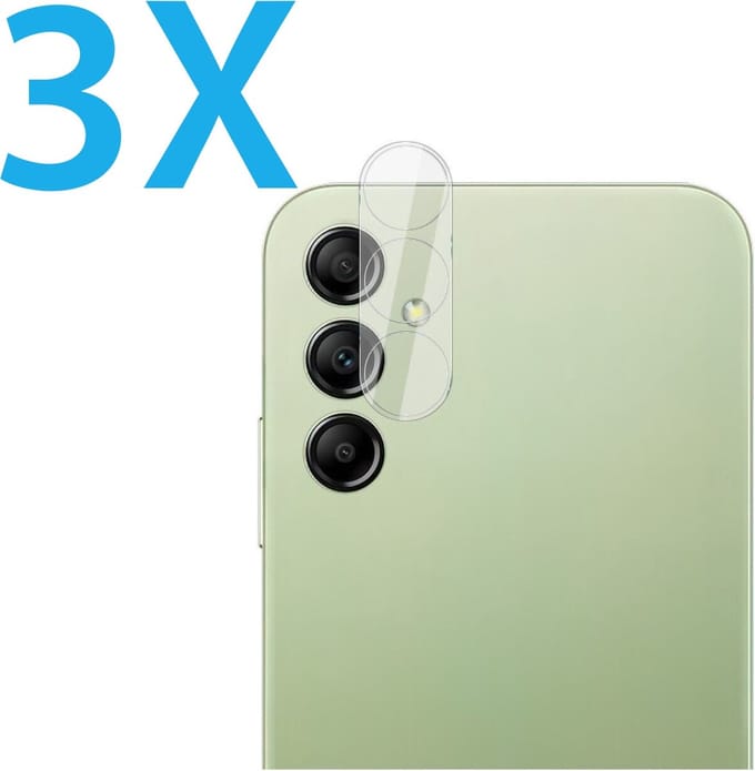 Camera lens Protector 3x Geschikt voor: Samsung Galaxy A24 - screen protector - glas - bescherm je camera - beschermglas - Transparant