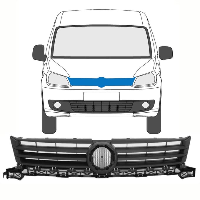 Grill voor Volkswagen Caddy 2010-2020