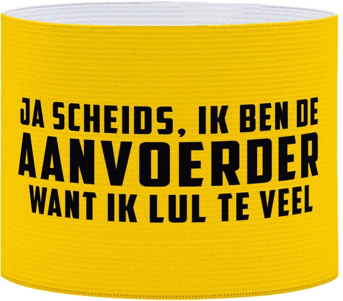 Aanvoerdersband "Ja Scheids | Geel" - Maat M