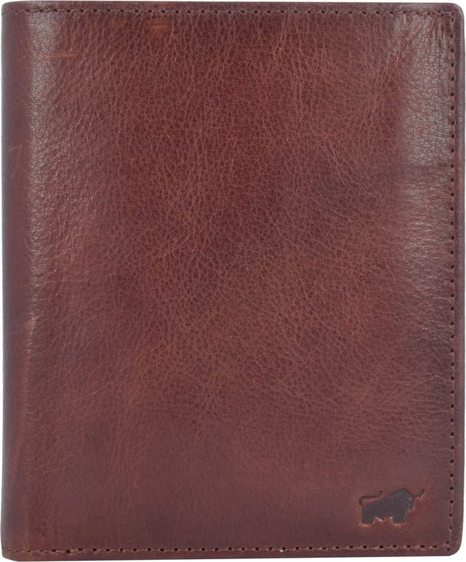 Braun Büffel Leren Portemonnee Arezzo North Coin Wallet Tabac Bruine