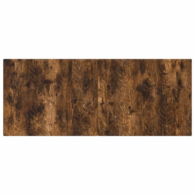 vidaXL - Wandgemonteerd - Hoofdbord - DELFT - Gerookt - eiken - Bewerkt - hout