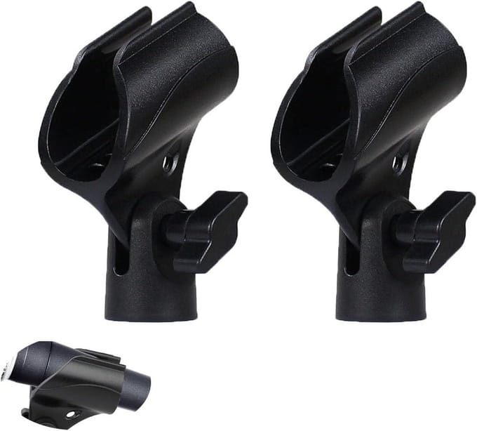 Microfoonhouders - Microfoonclips Klemmen - Muziek Opnemen - Universele Compatibiliteit - 2 stuks - Zwart