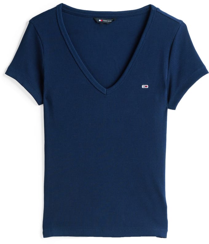 Tommy Jeans Tjw Slim Essential Rib V Ss