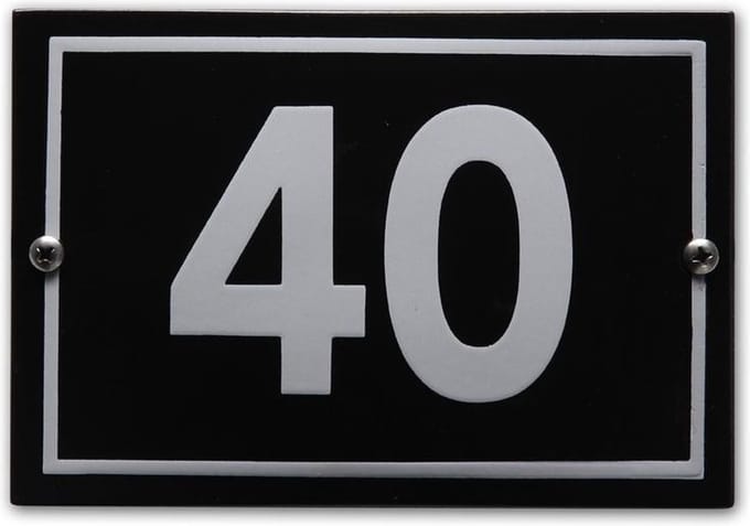 Huisnummer model Phil nr. 40