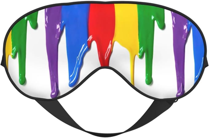 Slaapmasker - Oogmasker - Licht Blokkeren - Verstelbare Riem - 20x10 cm - Verf Splatter