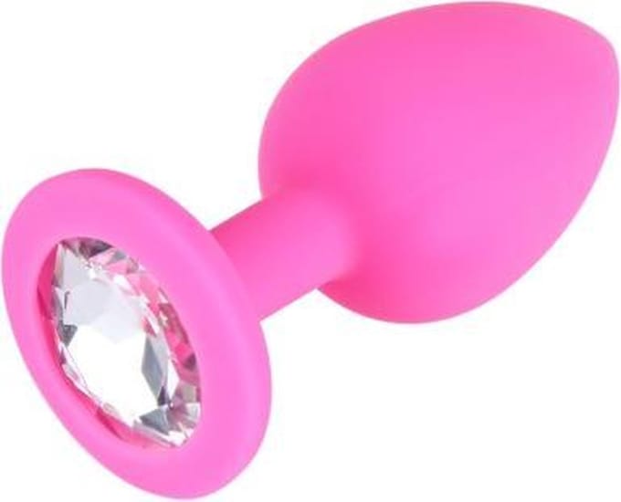 Siliconen butt plug met diamant Medium | Siliconen Butt Plug voor hem of haar | Anus plug met diamant