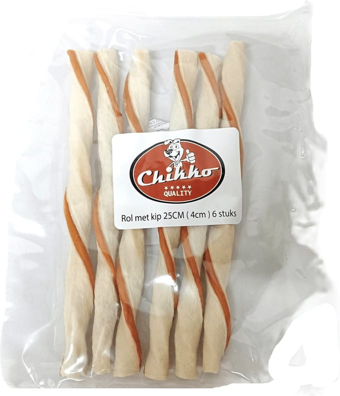 Chikko Quality - Kip Rol 25 cm - 100% Natuurlijke Hondensnack - 300gr