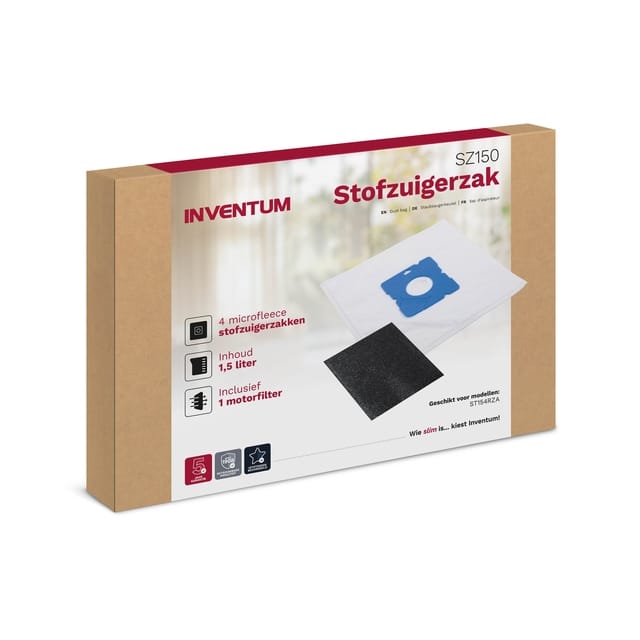Inventum SZ150 - 4 stofzuigerzakken - 1 motorfilter - geschikt voor ST154RZA
