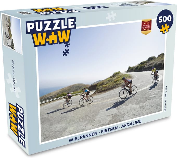 Puzzel Wielrennen - Fietsen - Afdaling - Legpuzzel - Puzzel 500 stukjes