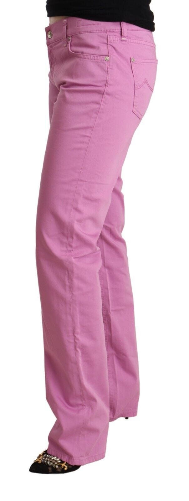 Jacob Cohen Roze Katoenen Lage Taille Slim Fit Jeans