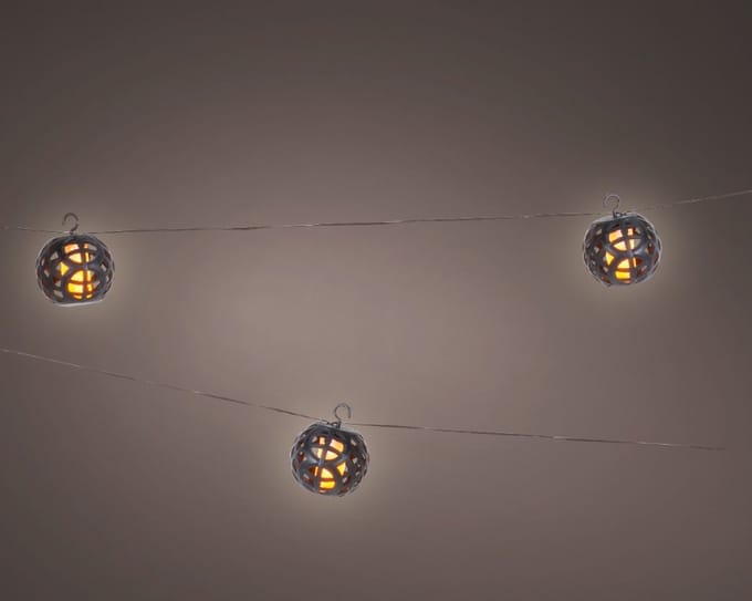 Lumineo LED solar tuinverlichting - 175cm - warm wit vlam effect.