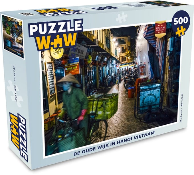 Puzzel De oude wijk in Hanoi Vietnam - Legpuzzel - Puzzel 500 stukjes