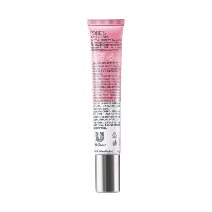 Pond's BB+ Cream SPF 30 PA++ – Directe Dekking van Vlekjes & Lichte Make-up Glow – Ivoor Kleur, 18g white