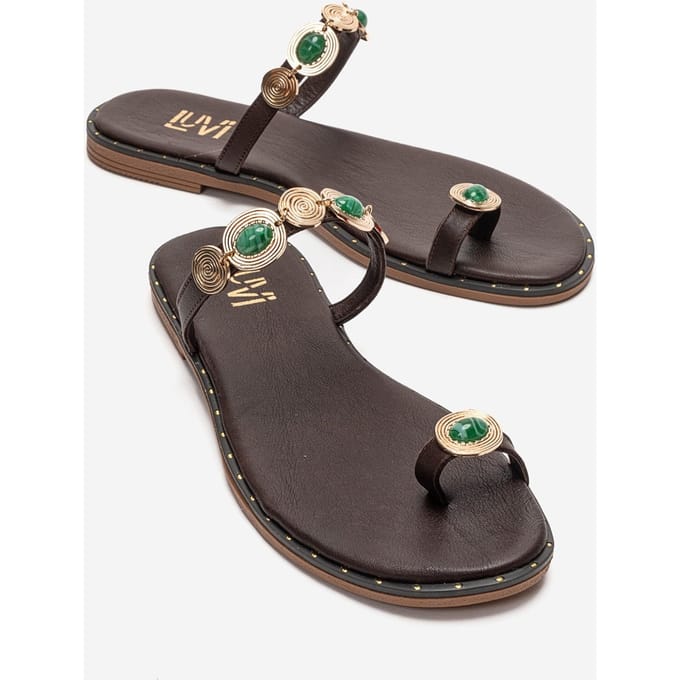 Martinez Leren Teenslippers