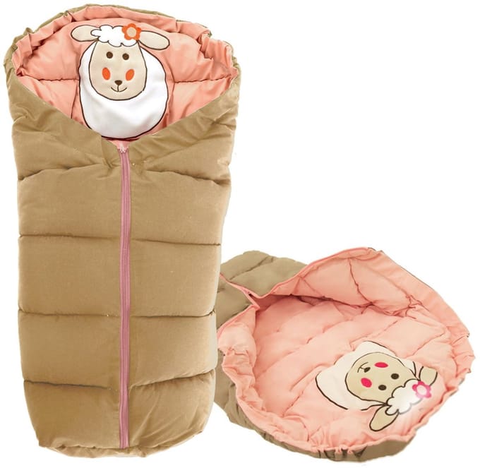 Kinderslaapzak 4in1 Schaap Beige-Roze