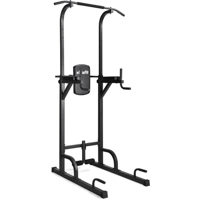 VirtuFit Pull Up Station - Power Tower Fitness - Verstelbaar - Dip Station