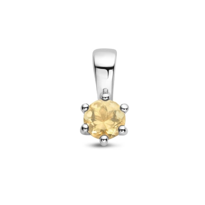 Hanger Met Geboortesteen Zilver Gerhodineerd